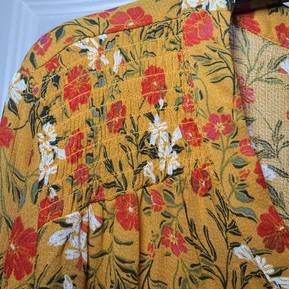 Jones New York yellow w/orange floral print 1X - Picture 3 of 5